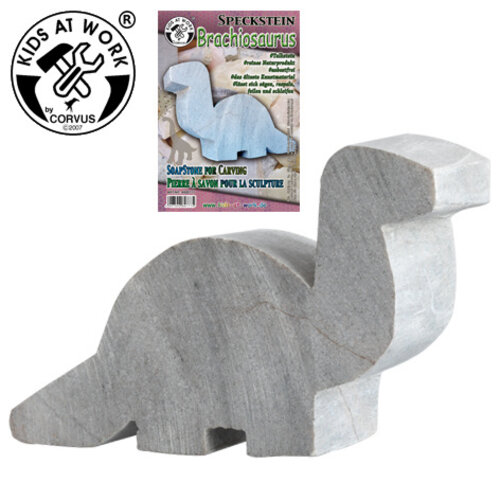 Kids at work kindergereedschap van Corvus Toys Speksteen Brachiosaurus bewerken | Creatief voor dinofans