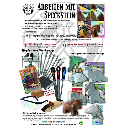 Kids at work kindergereedschap van Corvus Toys Speksteen Brachiosaurus bewerken | Creatief voor dinofans