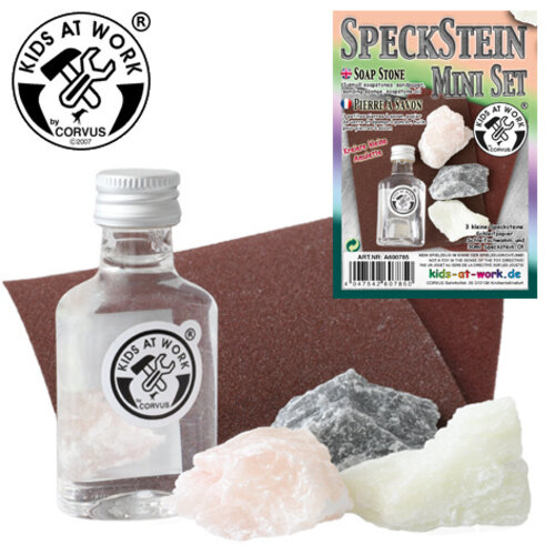 Kids at work kindergereedschap van Corvus Toys Kids at Work Speksteen Mini Set