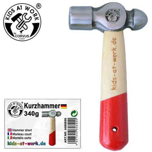 Kids at Work Kids at Work korte kinderhamer 340 gram Kids at Work Kids at Work korte kinderhamer 340 gram