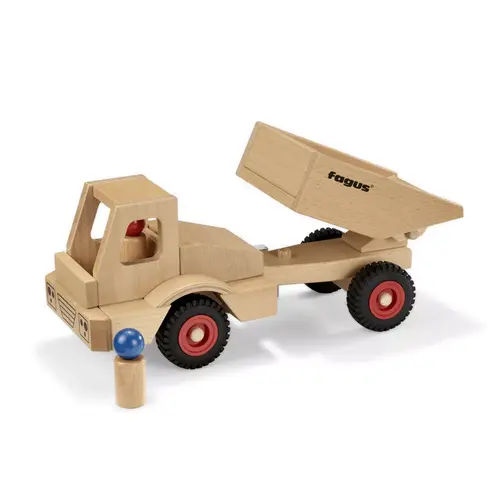 Fagus - robuuste houten speelgoedauto's Fagus houten vrachtwagen / kiepwagen , vanaf 3 jaar