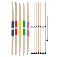 Houten handboog gekleurd met schietgat