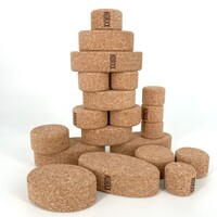 KORXX - 20 kurk blokken ovaal en rond