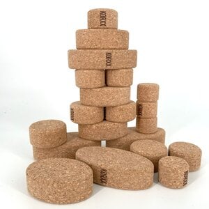 KORXX kurk blokken KORXX - 20 kurk blokken ovaal en rond