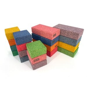 KORXX kurk blokken Cuboid Mix C met 19 gekleurde kurkblokken KORXX kurk blokken Cuboid Mix C met 19 gekleurde kurkblokken