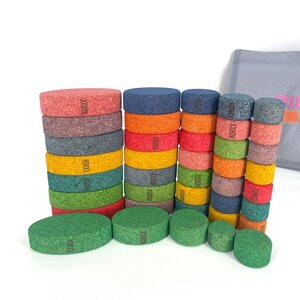 KORXX kurk blokken Kuller C Edu met 40 gekleurde kurkblokken KORXX kurk blokken Kuller C Edu met 40 gekleurde kurkblokken