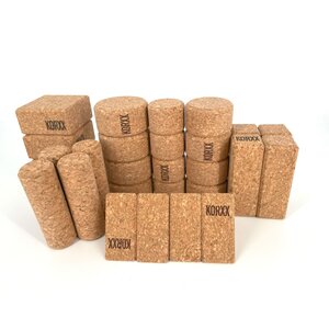 KORXX kurk blokken Form S met 28 naturel kurkblokken