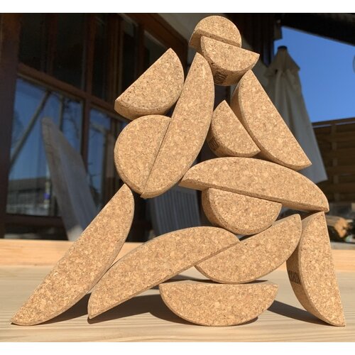 KORXX kurk blokken Korxx Bowie - ronde en ovale kurken bouwblokken