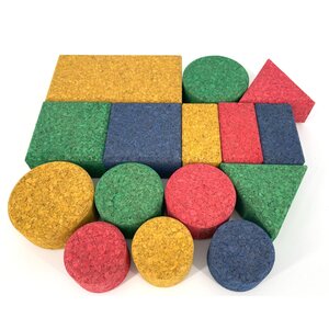 KORXX kurk blokken Baby S Color met 15 gekleurde kurkblokken
