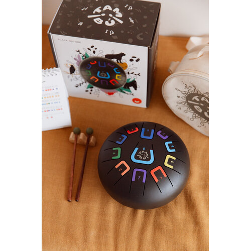 Tambú Tambú 8 - Zwarte tongdrum - handpan 11 noten met toebehoren