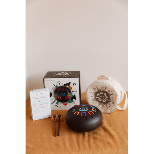 Tambú Tambú 8 - Zwarte tongdrum - handpan 11 noten met toebehoren