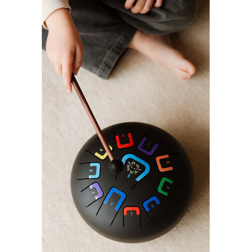 Tambú Tambú 8 - Zwarte tongdrum - handpan 11 noten met toebehoren