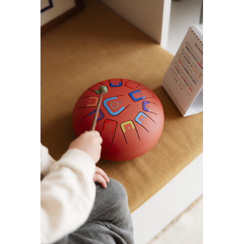 Tambú Tambú 8 - Rode tongdrum - handpan 11 noten met toebehoren