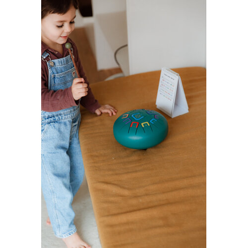 Tambú Tambú 8 - Mat turquoise tongdrum - handpan 11 noten met toebehoren