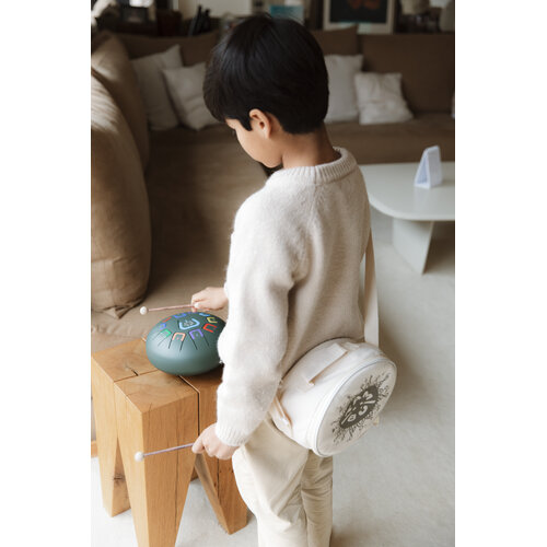 Tambú Tambú 8 - mat groene tongdrum - handpan 11 noten met toebehoren