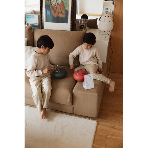 Tambú Tambú 8 - mat groene tongdrum - handpan 11 noten met toebehoren