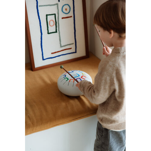 Tambú Tambú 8 - mat witte tongdrum - handpan 11 noten met toebehoren