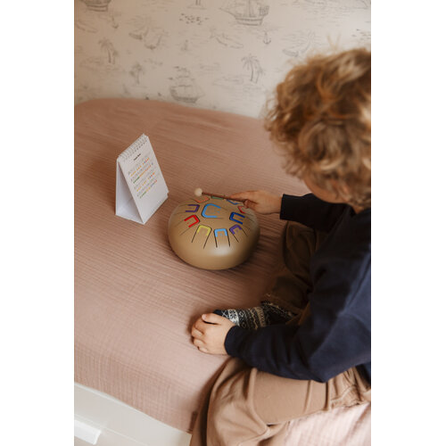 Tambú Tambú 8 - mat gouden tongdrum - handpan 11 noten met toebehoren