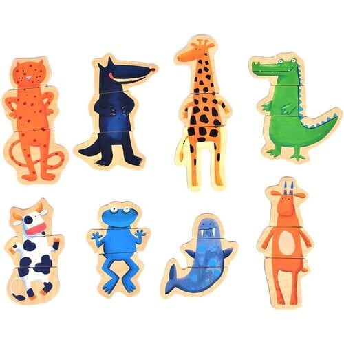 Djeco Djeco Magnetics Crazy Animals – Houten Magneetpuzzel (24 stuks), vanaf 2 jaar Djeco Djeco Magnetics Crazy Animals – Houten Magneetpuzzel (24 stuks), vanaf 2 jaar