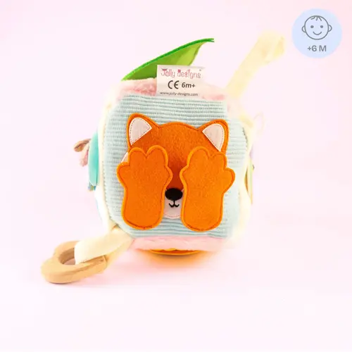Jolly designs - Quiet Books Sensorische ontdekkubus - Calmi Mini vanaf 6 maanden Jolly designs - Quiet Books Sensorische ontdekkubus - Calmi Mini vanaf 6 maanden