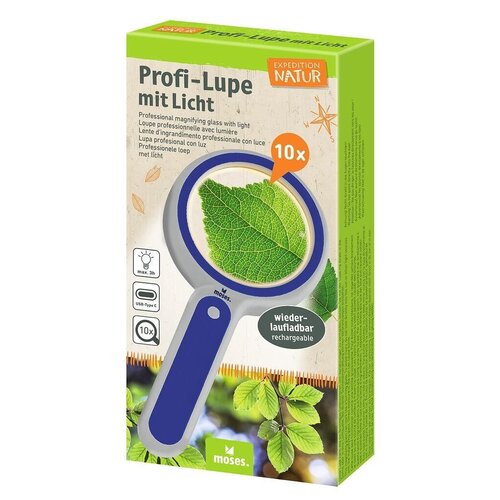 Moses -expeditie natuur Expeditie natuur USB Loep met licht 10 x vergroting