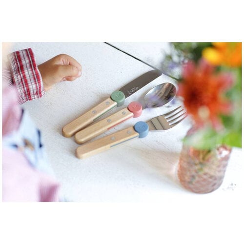 Opinel kinderzakmessen Opinel Kinderbestek Le Petit Gourmet groen 3-delig