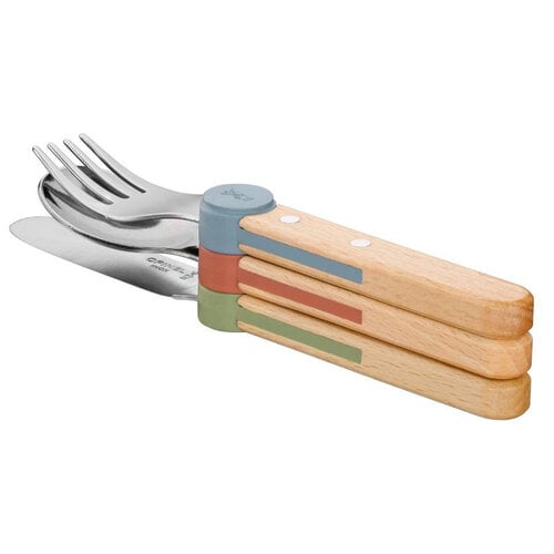 Opinel kinderzakmessen Opinel Kinderbestek Le Petit Gourmet multicolor 3-delig