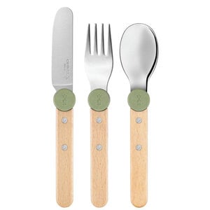 Opinel kinderzakmessen Kinderbestek Le Petit Gourmet groen