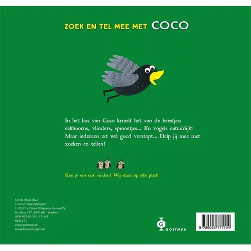 Uitgeverij Gottmer Tel- en zoekboek, het bos van coco, kartonboek vanaf 2 jaar Uitgeverij Gottmer Tel- en zoekboek, het bos van coco, kartonboek vanaf 2 jaar