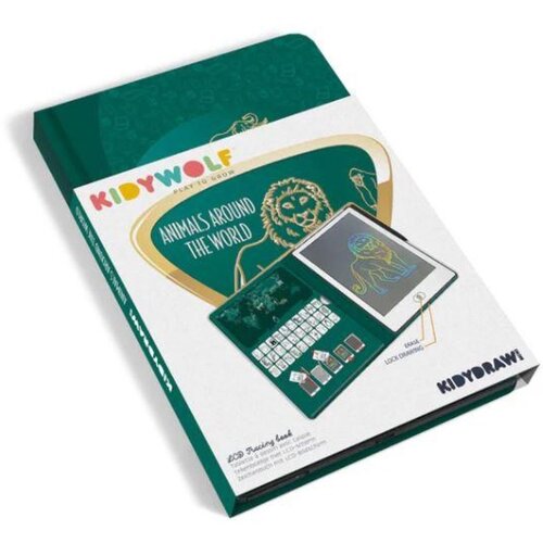 Kidywolf Kidywolf Kidydraw LCD Tekenbord mini - Animals around the world