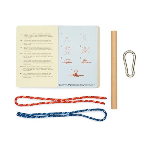 Kikkerland design Knot Game - Het knopenspel, leer 20 verschillende knopen Kikkerland design Knot Game - Het knopenspel, leer 20 verschillende knopen