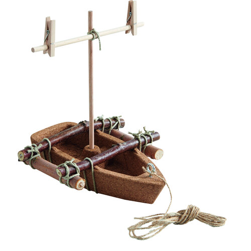 Haba Terra Kids - Bouwpakket Kurken boot, vanaf 6 jaar