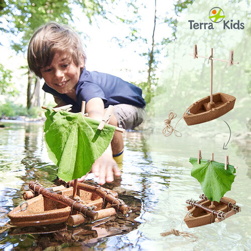 Haba Terra Kids - Bouwpakket Kurken boot, vanaf 6 jaar