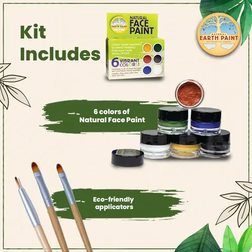 Natural Earth Paint Natural Earth Paint natuurlijke schminkset met 6 kleuren