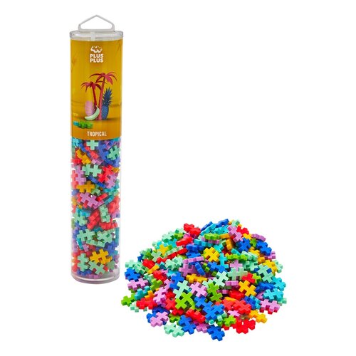 Plus-Plus bouwstenen in koker - 240 stuks in kleur naar keuze Plus-Plus bouwstenen in koker - 240 stuks in kleur naar keuze