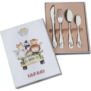 Kinderbestek 4 delig - Safari