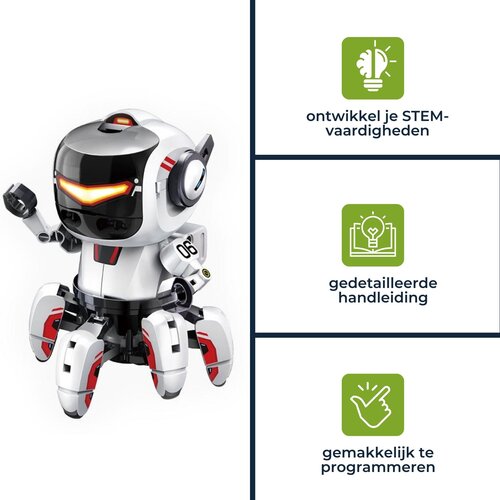 Velleman Tobbie II micro:bit robotkit vanaf 14 jaar om code te laten bewegen Velleman Tobbie II micro:bit robotkit vanaf 14 jaar om code te laten bewegen