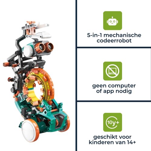 5-in-1 instelbare robot vanaf 14 jaar met mechanische code 5-in-1 instelbare robot vanaf 14 jaar met mechanische code