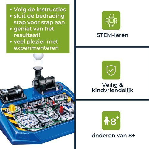 Elektronische projectenkit vanaf 8 jaar met 25 experimenten