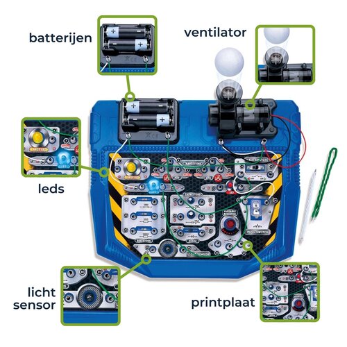 Elektronische projectenkit vanaf 8 jaar met 25 experimenten