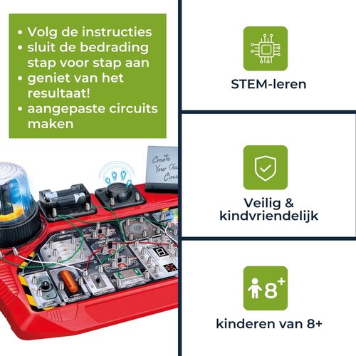 Elektronische projectenkit vanaf 8 jaar met 50 experimenten