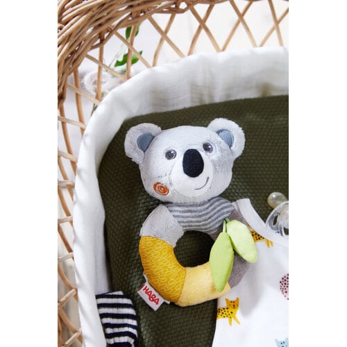 Haba HABA zachte baby rammelaar Koala met grijpring Haba HABA zachte baby rammelaar Koala met grijpring