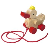 Houten trekfiguur Eend