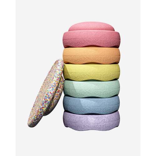 Stapelstein Stapelstein Rainbow set 6+1 pastel Stapelstein Stapelstein Rainbow set 6+1 pastel