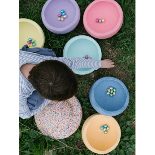 Stapelstein Stapelstein Rainbow set 6+1 pastel - bewegen en balanceren Stapelstein Stapelstein Rainbow set 6+1 pastel - bewegen en balanceren