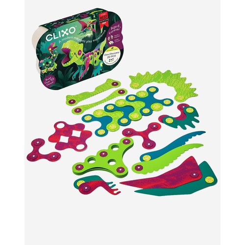 Clixo Clixo Dino Discovery Pack - magnetisch bouwen met dino-vormen