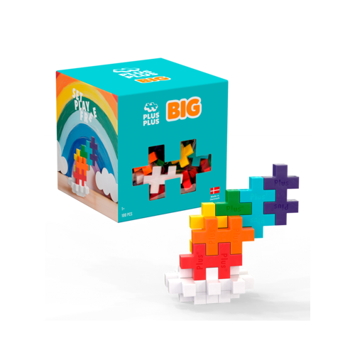Plus-Plus Plus-Plus BIG Rainbow Mix met 100 grote bouwstenen Plus-Plus Plus-Plus BIG Rainbow Mix met 100 grote bouwstenen