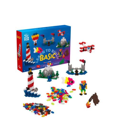 Plus-Plus Plus-Plus Learn to Build Basic met 600 stenen en 4 grondplaten