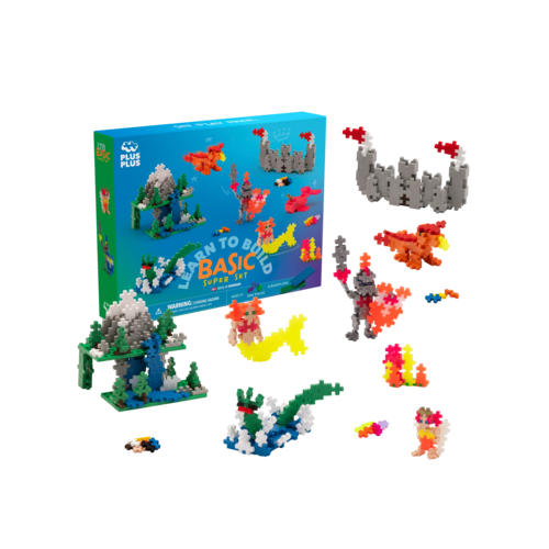 Plus-Plus Plus-Plus Learn to Build Super Set met 1200 bouwstenen Plus-Plus Plus-Plus Learn to Build Super Set met 1200 bouwstenen