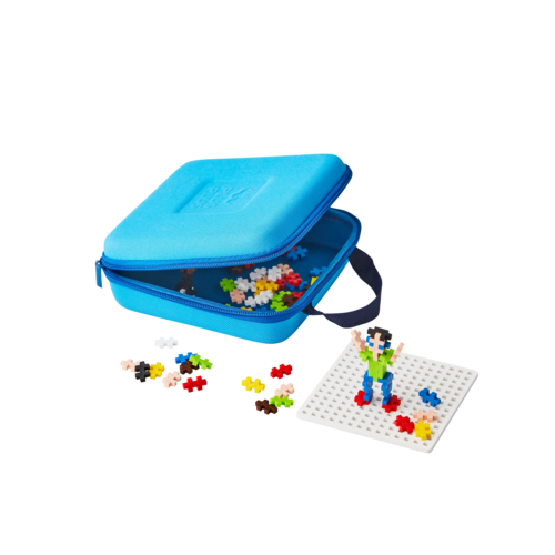 Plus-Plus Blauwe Plus-Plus reiskoffer met 100 bouwstenen